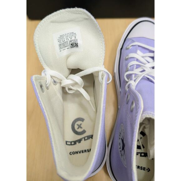 Converse CTAS Lift Double Stack Platform Violet Canvas Unisex High Top Shoes NIB - Picture 10 of 13